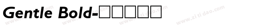 Gentle Bold字体转换